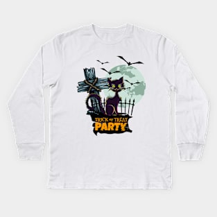 Trick or Treat Party Kids Long Sleeve T-Shirt